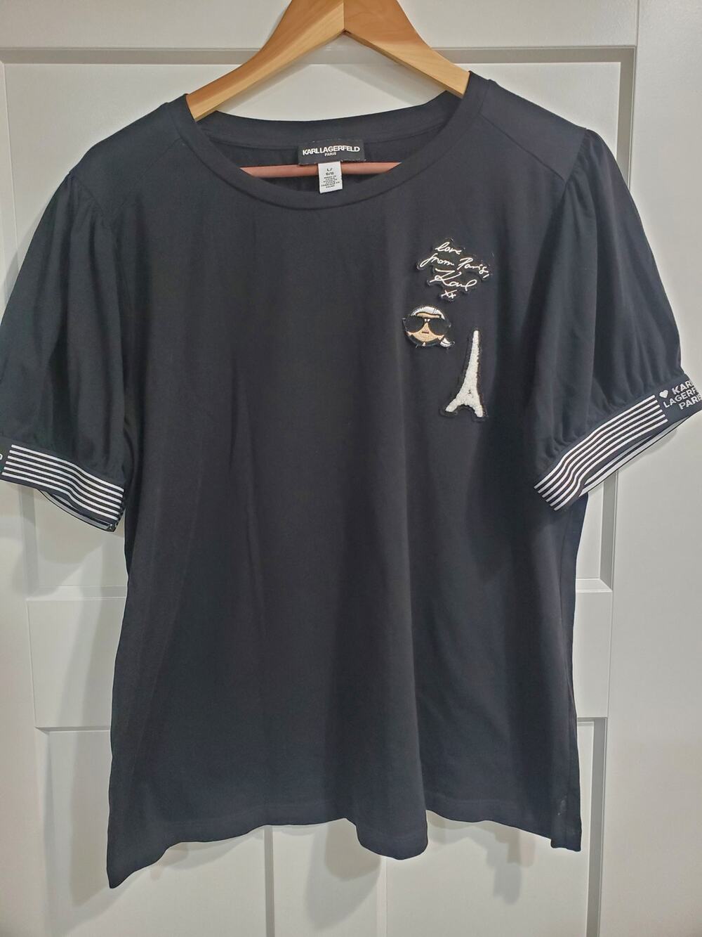Karl Lagerfeld Paris puff sleeve shirt size Large